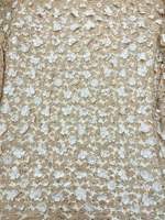 Dentelle en tulle à paillettes rose blush avec appliques florales 3D pour robe de mariée, robe de soirée, robe de créateur, plusieurs couleurs, livraison rapide