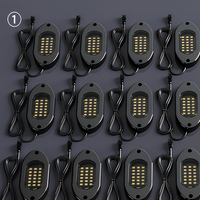 Kit de Luces LED de Alta Intensidad para Autos, 4/6/8/12 Pods, Blanco Puro, Interruptor LED, Clasificación IP68, Señal de Freno Roja para Camiones, Cuatrimotos, UTVs, SUVs