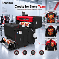 Imprimante DTF automatique A2 KONGKIM KK-700A avec tête d'impression XP600, circulation d'encre blanche, machine d'impression sur film PET pour vêtements
