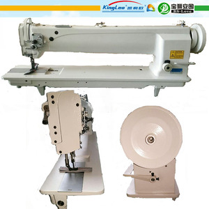 Máquina de Coser Industrial Nueva de Brazo Largo, Servicio Pesado, Cama Plana, Doble Aguja, Pie Caminante y Puntada de Seguridad para Planta de Fabricación - Product Image 2