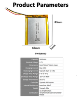 Batterie au lithium polymère rechargeable en gros, petite taille 506080, 3000 mAh, 3,7 V, haute et basse température, batteries Lipo rechargeables