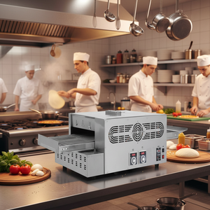 QDMECH Heavy Duty <strong>Conveyor</strong> <strong>Pizza</strong> <strong>Oven</strong> Electric <strong>Pizza</strong> Baking Machine for Bakery and Cafe - Product Image 1