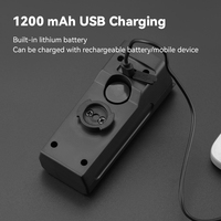 2 en 1 : Klaxon de vélo et lampe frontale LED super lumineuse rechargeable, étanche IPX4, 8 modes, pour VTT, vélo de route et cyclisme en extérieur