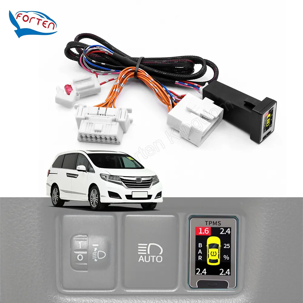 Kablosuz akıllı dijital LCD ekran otomatik güvenlik Alarm sistemleri Honda Elysion 2016 için OBD lastik basınç monitörü