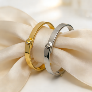 Brazalete de Acero Inoxidable Chapado en Oro PVD de 18K Personalizado de Fábrica, Joyerí<span class=keywords><strong>a</strong></span> Hipoalergénica, Resistente al Agua y al Deslustre, Regalo <span class=keywords><strong>para</strong></span> Mujer - Product Image 2