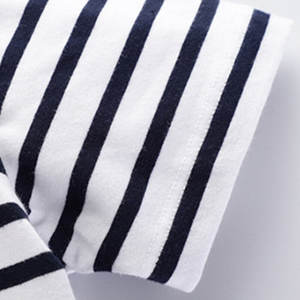 เสื้อยืดแขนสั้นลำลองสำหรับเด็กผู้ชายผ้าคอตตอน100% แห้งเร็วสำหรับฤดูใบไม้ผลิฤดูร้อนการ์ตูนฉลามพิมพ์ลายทางสไตล์ถัก - Product Image 6