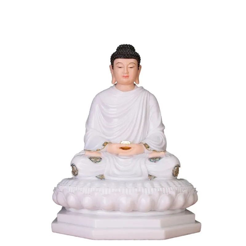 Shengye白い大理石Amitabha仏像家の装飾Avalokiteshvara Bodhisattva Guanyin仏像