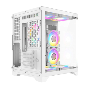 Bán buôn cao cấp PC trường hợp sang trọng mới nhất thiết kế đầy đủ Tempered Glass PC Tủ cầu vồng RGB Fan USB 3.0 giữa tháp trường hợp máy tính - Product Image 4