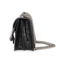 Sac à main de luxe en cuir de crocodile de marque célèbre 2024 pour femmes, sacs à bandoulière de créateur avec chaîne