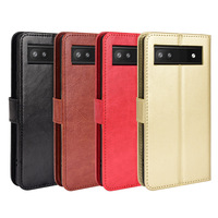 Étuis de téléphone portable à rabat en cuir TPU style portefeuille avec fentes pour cartes Crazy Horse Grain pour Google Pixel 8 9 Pro 10pro XL