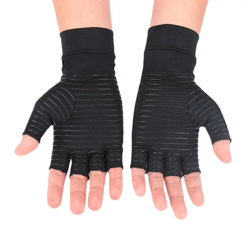 Gants de Compression d'arthrite en Fiber de cuivre magnétique, gants antidérapants en silicone