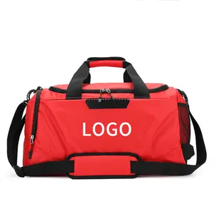 Benutzer definierte Logo Männer Workout Tote Sport Nylon Gym Reisetasche mit nassen Schuhen wasserdichte Oxford Stoff Fitness Yoga Taschen