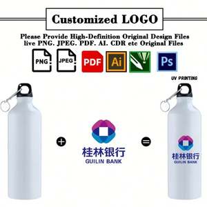 Promo en gros : Bouteille d'eau de voyage réutilisable en alliage d'aluminium de 500 ml avec logo personnalisé pour entreprise, gourde de sport, cadeau - Product Image 3