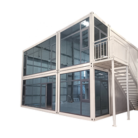 Maison conteneur économique personnalisée de 20 pieds, design pliable à deux étages pour usage villa, option emballage plat