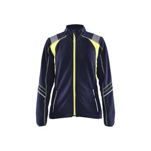 Blaklader-497310108933XXXL แจ็กเก็ตไมโครฟลีซของผู้หญิงสีน้ำเงินเข้ม/Hi-Vis เหลือง-EAN แจ็คเก็ตทำงาน7330509684290 - Product Image 1