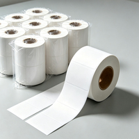 Label Thermal Perekat Sendiri Ukuran Kustom Tahan Air Gulungan Label Thermal untuk Printer Barcode Kertas Label Thermal