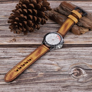 KZC06 /KZC07 cinturino per orologio in pelle italiana vintage cinturini per orologi marrone rosso naturale fashions uomo donna 20/22/24MM - Product Image 6