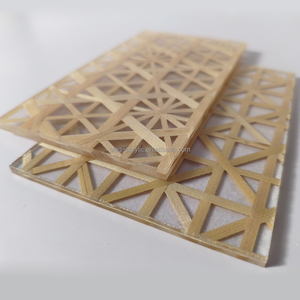 籐竹色アクリルシート織りメッシュワイヤー樹脂板<span class=keywords><strong>PETG</strong></span>有機ガラスホテルスクリーン家具キャビネットドア装飾 - Product Image 2