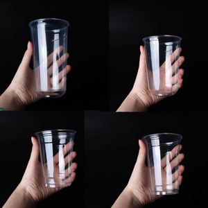 Vasos de Plástico Desechables con Logotipo Personalizado, Vasos Transparentes para Té de Burbujas, Bebidas y Jugos, con Tapas - Product Image 4