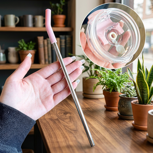 Metal <b>Drinking</b> <b>Straw</b> Reusable Minimalist Bar Accessory Single Piece - Product Image 5