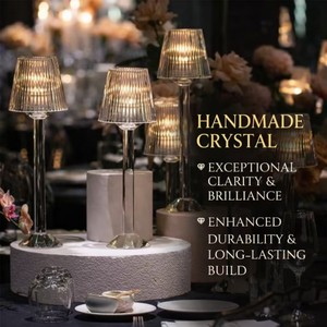 Nouveauté 2026 : Porte-bougies cylindriques en verre et <span class=keywords><strong>cristal</strong></span>, grands, modernes, pour bougies chauffe-plat et centres de table de mariage - Product Image 1