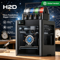 Imprimante 3D de bureau H2D Combo débloquée globalement, norme UE/Royaume-Uni, connexion libre, équipement FDM haute vitesse