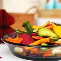 Gezonde zoete VF fruit- en groentechips, harde textuur, vacuümgefrituurd, bulk, Aziatische snacks