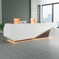 Comptoir d'hôtel table de bureau avec logo bureau d'accueil mobilier de bureau commercial moderne salon de beauté réception bar