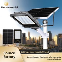 Lampadaires solaires LED de type split pour zones urbaines et rurales, indice IP67, télécommande, éclairage extérieur pour cours et routes, garantie 5 ans