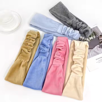 Bandeau de Spa en Velours de Coton avec Logo Personnalisé, pour Lavage du Visage et Soin de la Peau, Bandeau Cheveux pour Femmes