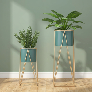 Tall Stand Metal Planters Elevate Your Space with Trendy Designs Hanging Planters for Balcony Living Room - Product Image 4