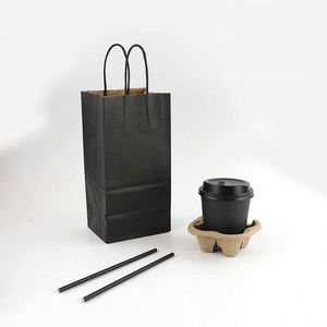 Sac en papier kraft brun pour emporter, avec logo, pour aliments, fournisseur de produits KM Golden Supplier - Product Image 1