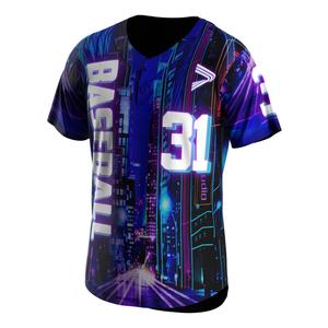 Camisetas de Béisbol de Alta Calidad, Estilo Urbano, Sublimadas, con Botones, ODM/OEM - Product Image 1