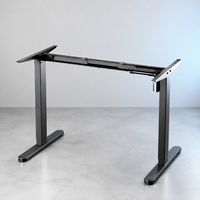 Cadre de bureau électrique réglable en hauteur AOR à moteur unique, 2 pieds, 2 niveaux, en acier inoxydable moderne, pour bureau à domicile (assis-debout)