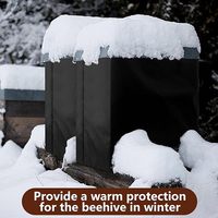 Neue Isolierte Leinwand- und Aluminiumfolien-Winterabdeckung für 10-Rahmen Langstroth Bienenstock 193x51cm Schwarze Schutzabdeckung