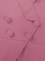 Robes de carrière de haute qualité pour femmes, élégantes et décontractées, avec col tailleur, manches courtes, plissées, pour les fêtes, robes de bureau pour femmes