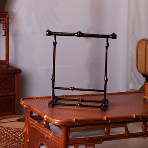 Bamboo Pen Holder Square Chinese Style Desk Storage Rack For Calligraphy Brushes Tea Table Ornaments - Product Image 1