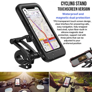 Support de téléphone universel Hongdak support ABS étanche pour moto et vélo pivotant à <span class=keywords><strong>360</strong></span> degrés avec fixation magnétique - Product Image 2