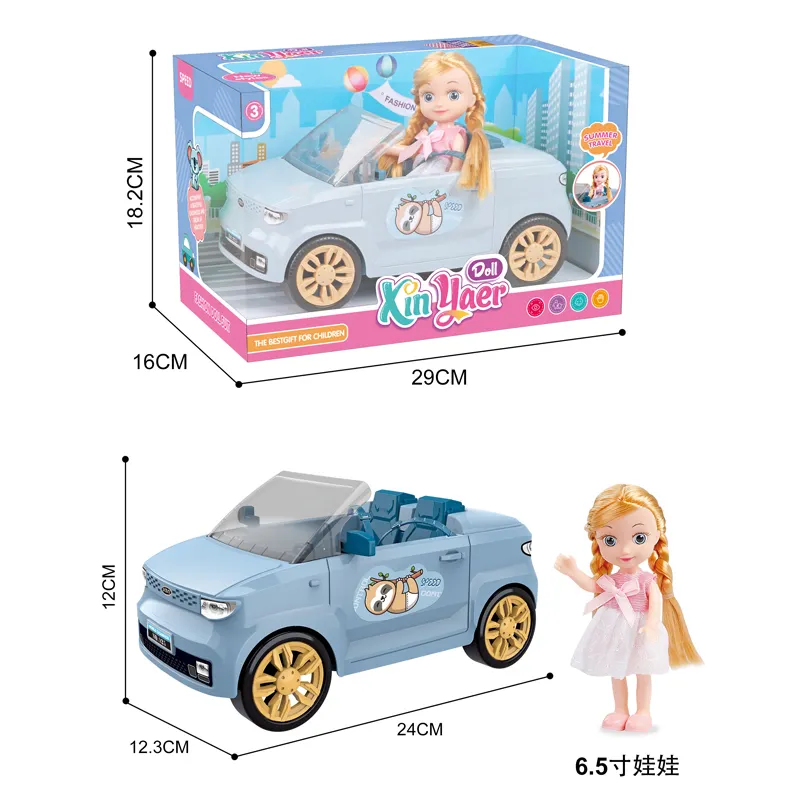 Mini bambola di moda per bambini con Mini Set di giocattoli per bambole modello di auto in plastica per ragazze