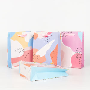 Stock au détail 210gsm ivoire papier kraft sacs en papier shopping sac d'emballage cadeau pour l'épicerie - Product Image 3