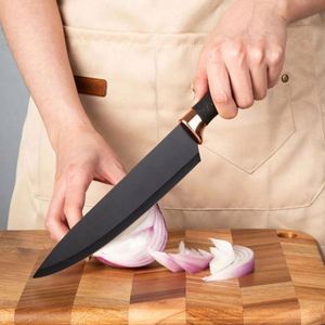 ชุดมีดแล่เนื้อสเตนเลสสตีลแข็งพิเศษ Classic Butcher พร้อมที่ลับมีดแบบเพชรสำหรับหั่นขนมปัง มีดครัวใช้งานได้ทั้งสองมือ รุ่น MR01 - Product Image 3