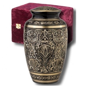 Urna Funeraria de Metal Negra Estilo Americano para Adultos, Ecológica y Duradera, Personalizable, Capacidad de 200/220 Pulgadas Cúbicas - Product Image 2