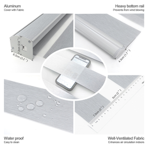 Smart Zebra Light Filtering Motorized <strong>Roller</strong> <strong>Blinds</strong> with Bluetooth Remote Control Polyester Fabric for <strong>Kitchen</strong> Indoor Use - Product Image 2