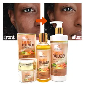 Private Label Best Whitening Product Vegan Herb Carrot Collagen Whitening Restoration Skin Care Set