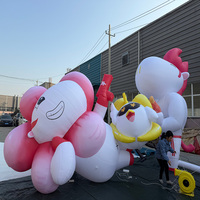 Ballon Gonflable Géant Lumineux en Forme de Cheval de Dessin Animé, Modèle Volant, Hauteur 8-10 pieds, Ventilateur Intégré, Multicolore/Rouge/Blanc pour la Vente en Gros