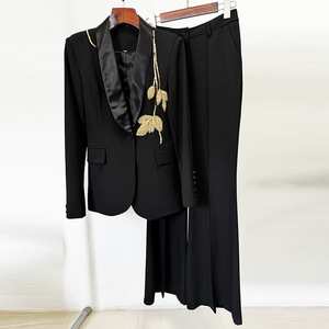 <span class=keywords><strong>Chaqueta</strong></span> de Color negro/blanco, abrigo, pantalones, conjuntos con cuentas, <span class=keywords><strong>traje</strong></span> de fiesta <span class=keywords><strong>para</strong></span> <span class=keywords><strong>mujer</strong></span>, 2024 en Stock, <span class=keywords><strong>traje</strong></span> Formal <span class=keywords><strong>para</strong></span> <span class=keywords><strong>mujer</strong></span>, trajes de pantalón <span class=keywords><strong>para</strong></span> bodas - Product Image 3