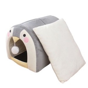 Penguin Pet <b>House</b> Soft Cat <b>Bed</b> Enclosed Warm Nest For Cats Size S M L - Product Image 5