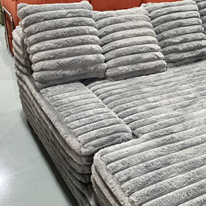 Canapé d'Angle Modulable en Tissu Luxe Discret, Déhoussable et Lavable, Marron, pour Salon, Balcon, Chambre, Meuble Créatif - Product Image 3