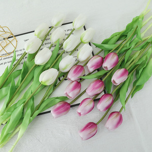 Flores Artificiales de Tulipán de Goma Suave Ice Storm, Blancas, Naranjas, Rosas, Rojas, Amarillas, Rojo Rosa, Moradas, Decoraciones para Bodas y Hogar - Product Image 3