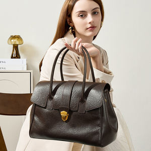 Bolso Tote de Cuero Genuino Retro de Gran Capacidad, Hecho a Mano, Estilo Vintage, Bolso de Mano Casual para Mujer - Product Image 2